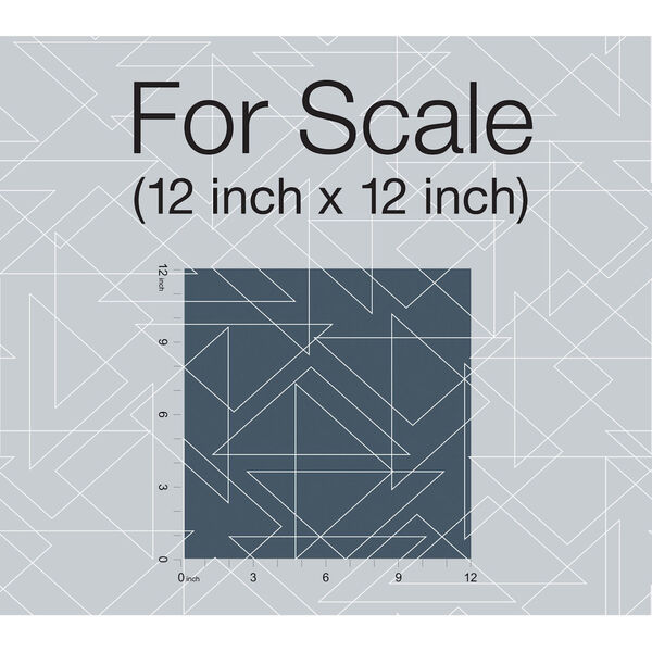 Triangulation Navy Peel and Stick Wallpaper - (Open Box), image 6