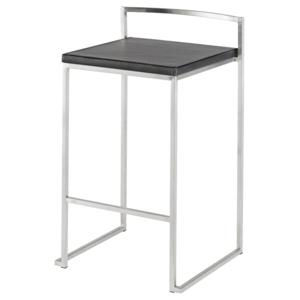 Genoa Black and Silver Counter Stool, image 1