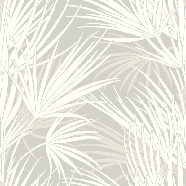 Silhouettes Gray Palmetto Wallpaper, image 2