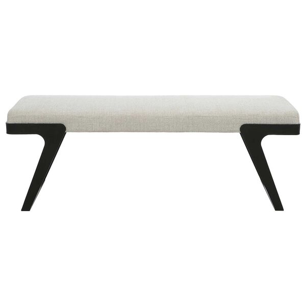 Hover Aged Black and Soft White Modern Bench, image 3