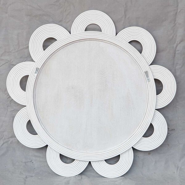 Clematis White Round Wall Mirror, image 4