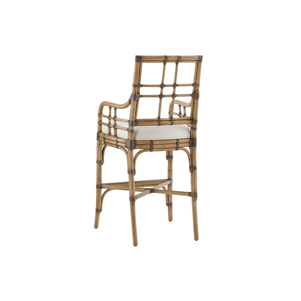Twin Palms Brown and White Lands End Bar Stool, image 3