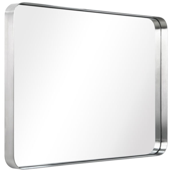 Silver 24 x 36-Inch Stainless Steel Rectangle Wall Mirror, image 4
