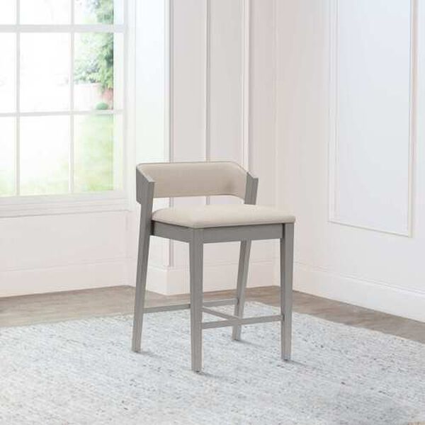 Dresden Distressed Gray Counter Stool, image 6