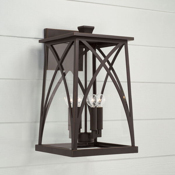 Marshall Outdoor Wall Lantern with Clear Glass, image 4