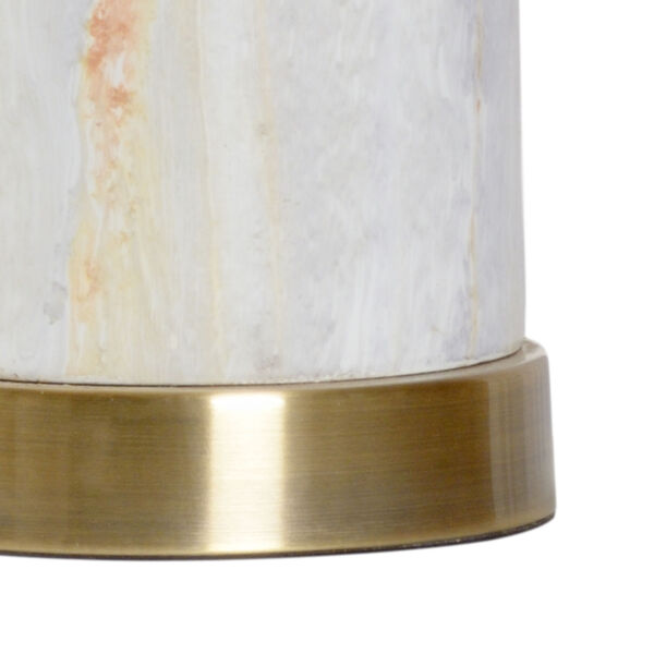 Off White Faux Marble One-Light Scranton Lamp, image 2