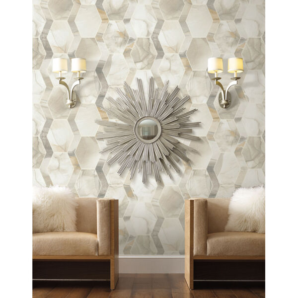 Candice Olson Modern Nature 2nd Edition Cream and Gray Earthbound Wallpaper, image 5
