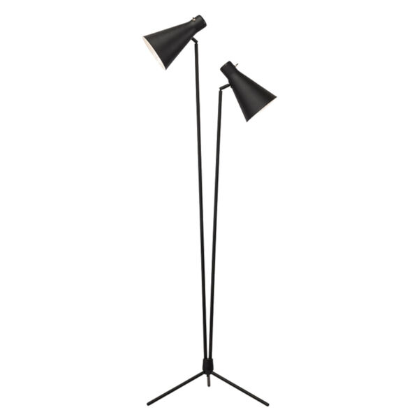 Thom Matte Black Two-Light Floor Lamp, image 2
