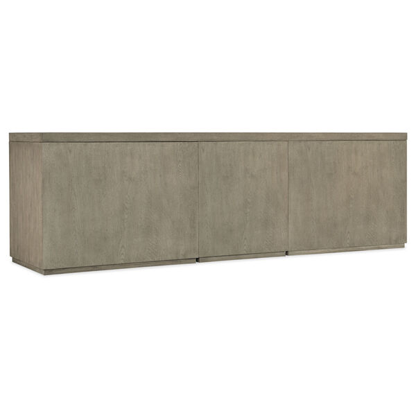 Linville Falls Smoked Gray 96-Inch Credenza with File, Lateral File and Open Desk Cabinet, image 2