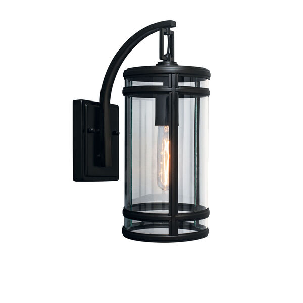 New Yorker Acid Dipped Black Six-Inch One-Light Outdoor Wall Mount, image 1
