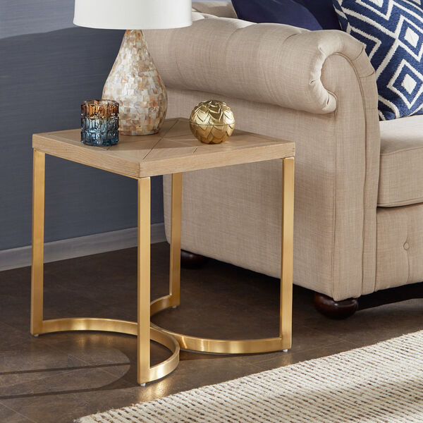 Collin Natural and Gold End Table, image 6