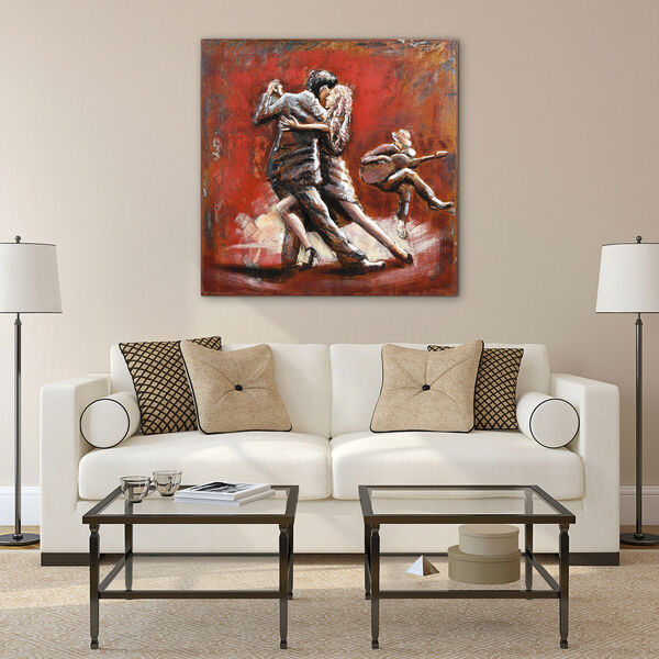 Dance Mixed Media Iron Hand Painted Dimensional Wall Art, image 1