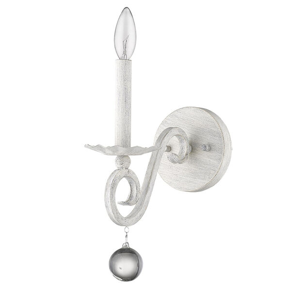 Callie Country White One-Light Wall Sconce, image 1