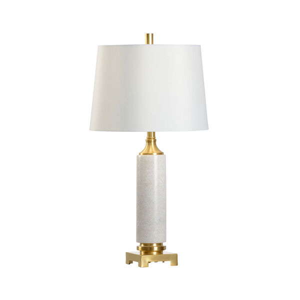 White and Gold One-Light Table Lamp, image 1