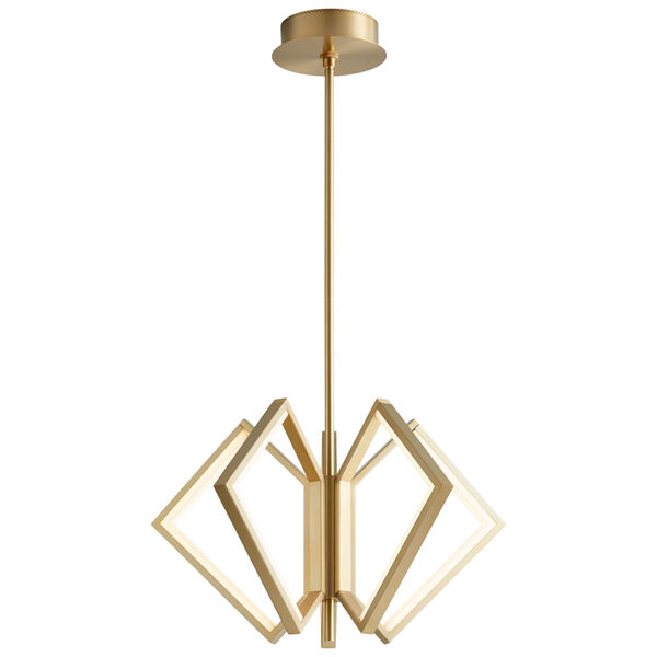 Acadia Aged Brass 25-Inch Five-Light LED Chandelier, image 2