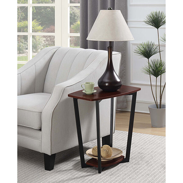 Graystone Cherry End Table with Black Frame, image 1