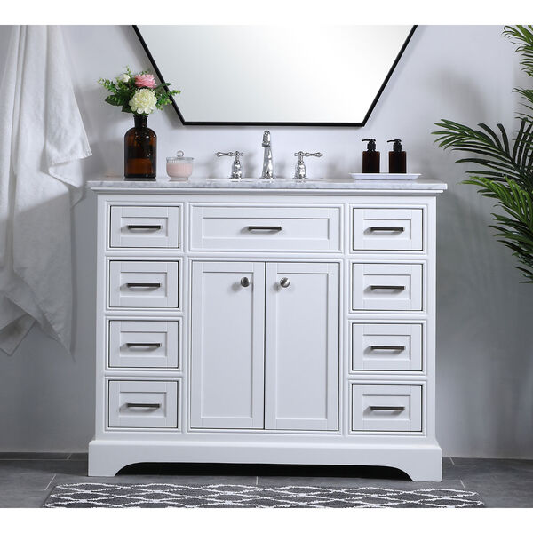 Americana White 42-Inch Vanity Sink Set, image 2