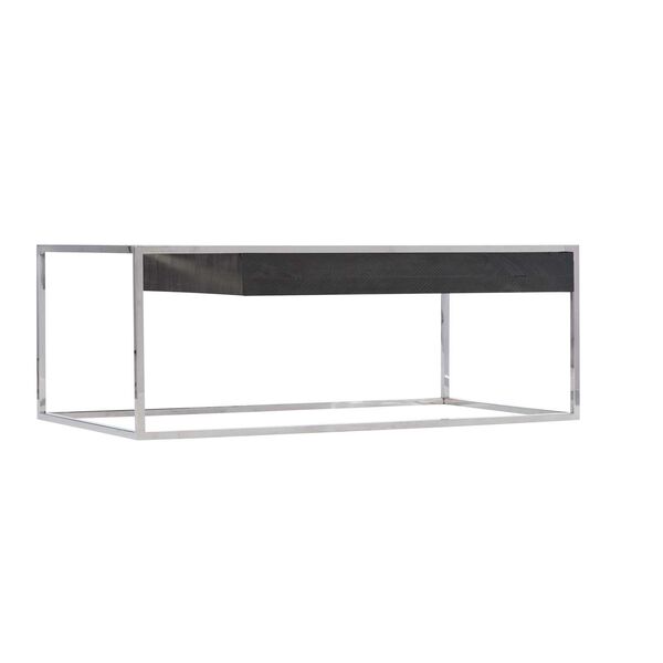 Beacon Polished Stainless Steel and Black Cocktail Table, image 4