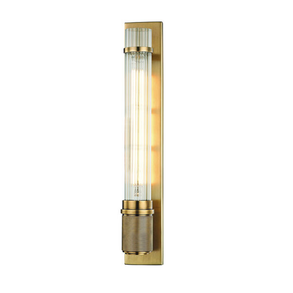 Shaw Aged Brass LED Wall Sconce, image 1