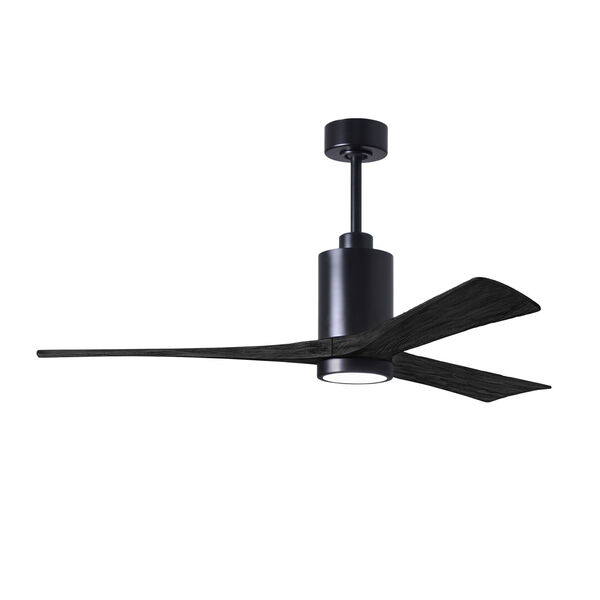 Patricia-3 Matte Black 60-Inch Ceiling Fan with LED Light Kit, image 1