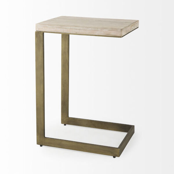 Faye Light Brown and Gold C Side Table, image 5