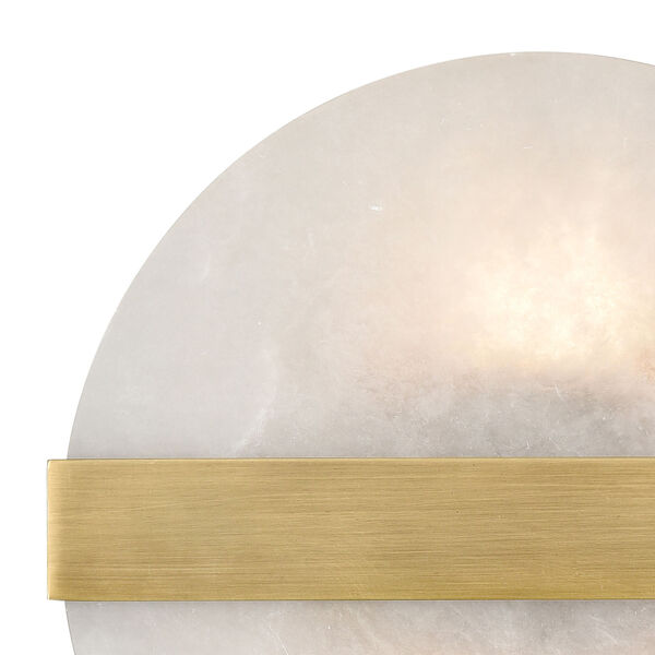 Stonewall White and Gold Two-Light Wall Sconce, image 7