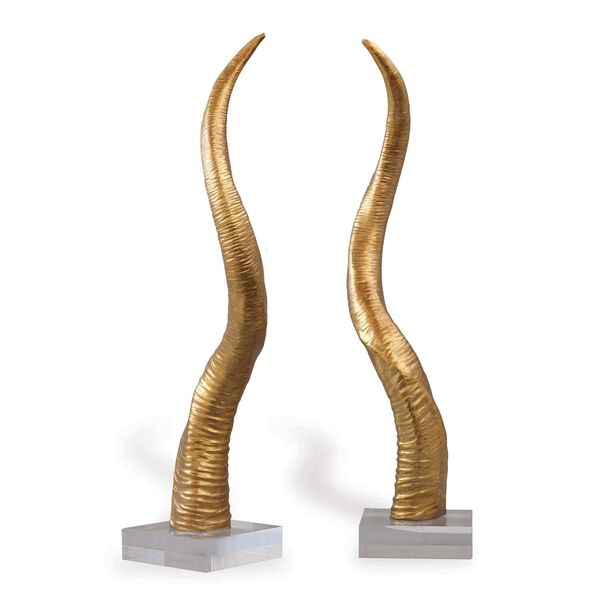 Safari Gold Horn Sculpture, image 1