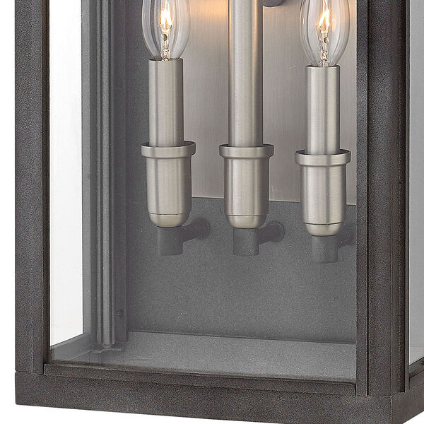 Sutcliffe Aged Zinc 10-Inch Three-Light Outdoor Large Wall Mount, image 2