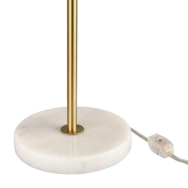 Finch Lane Satin Gold and White One-Light Table Lamp, image 4