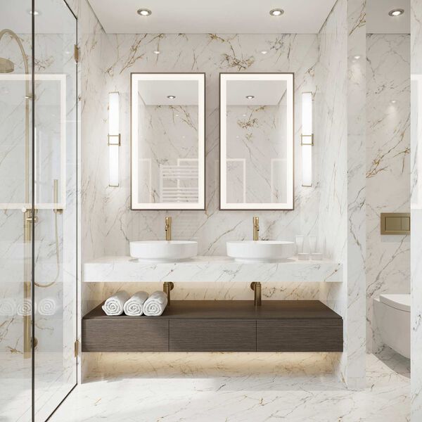 Tomero Gold 35-Inch LED Bath Vanity, image 5