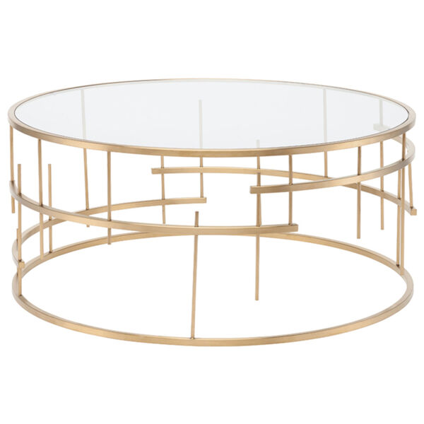 Tiffany Brushed Gold Coffee Table, image 3