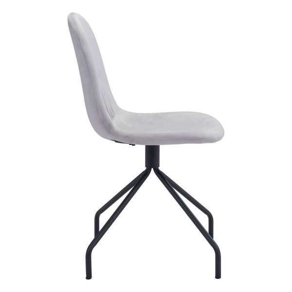Slope Light Gray and Black Dining Chair, Set of Two, image 3