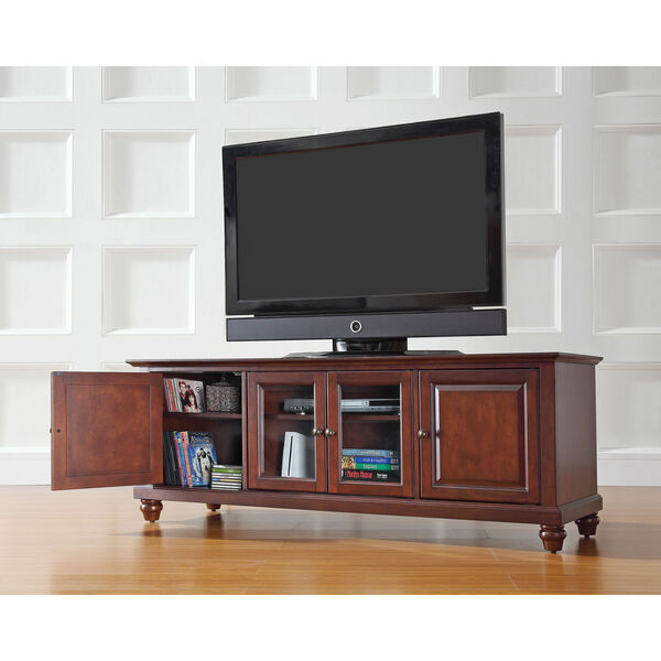 Cambridge 60-Inch Low Profile TV Stand in Vintage Mahogany Finish, image 3