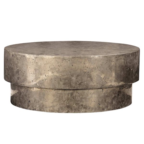 Pyrite Pale Brass Round Cocktail Table, image 1