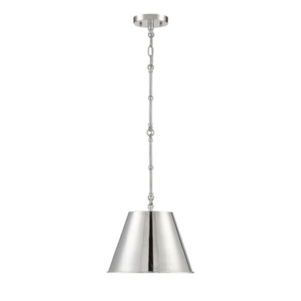 Selby Polished Nickel 12-Inch One-Light Pendant, image 3
