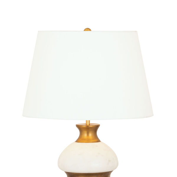 Packer Natural Alabaster and Aged Brass One-Light Table Lamp, image 3