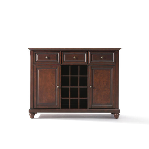Cambridge Buffet Server / Sideboard Cabinet with Wine Storage in Vintage Mahogany Finish, image 1