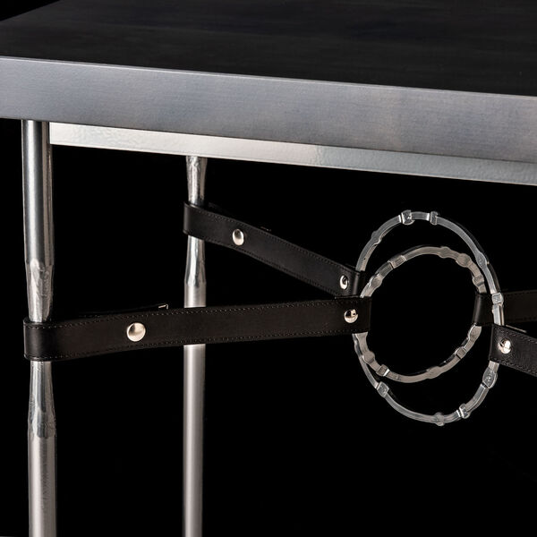 Equus Silver and Black Side Table with Maple Wood Top, image 3