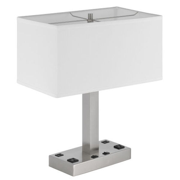 Colmar Brushed Steel Two-Light Desk Lamp, image 5
