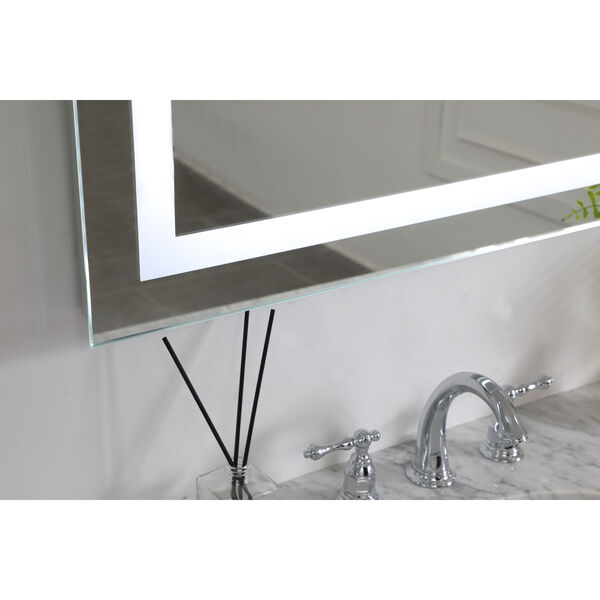 Helios Silver 40 x 24 Inch Aluminum Touchscreen LED Lighted Mirror, image 6