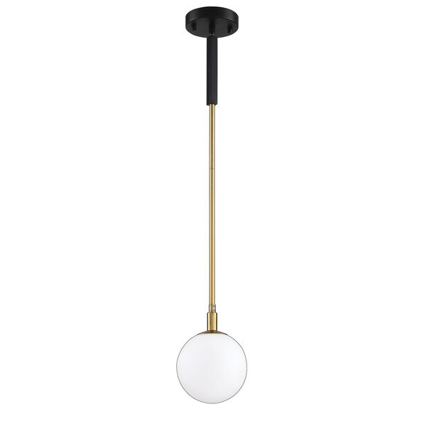 Ambience Black and Brass One-Light Mini Pendant, image 1