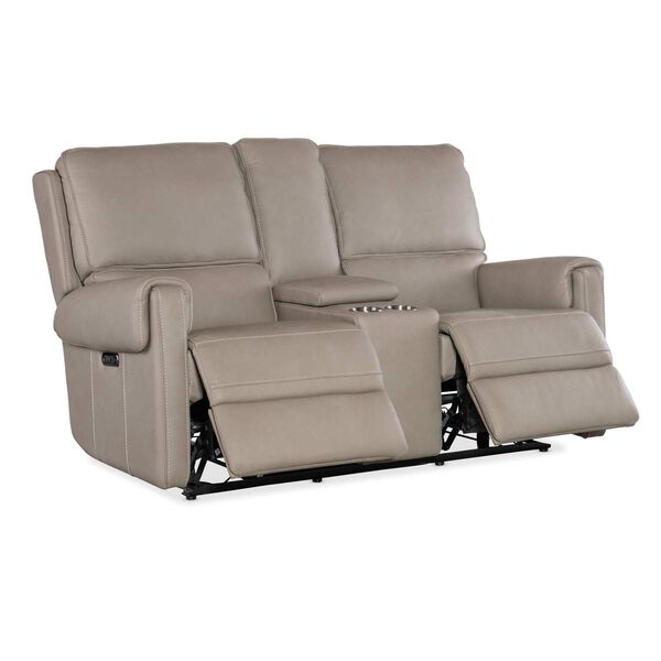 Gray Somers Power Console Loveseat with Power Headrest, image 4