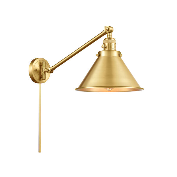 Briarcliff Satin Gold 10-Inch LED Swing Arm Lamp, image 1