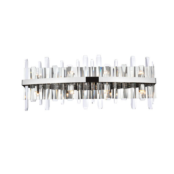 Serena Chrome and Clear 30-Inch Crystal Bath Sconce, image 1
