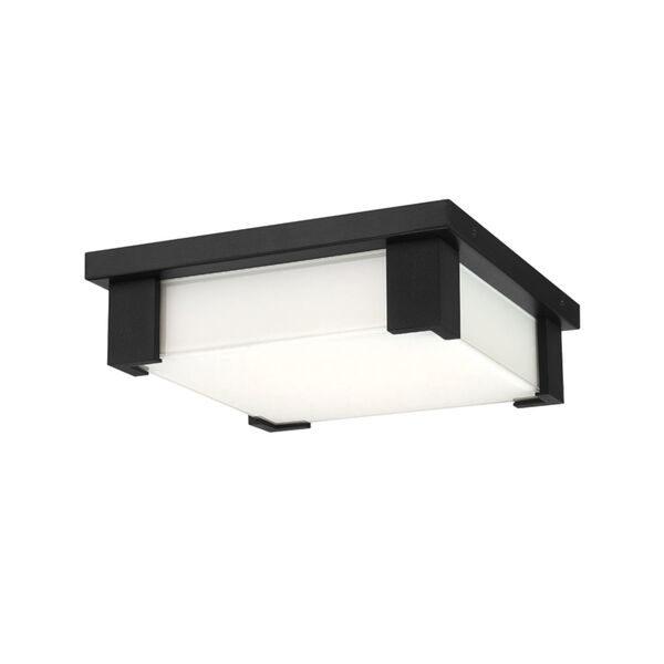 Thornhill Black 12-Inch LED Outdoor Flush Mount, image 1