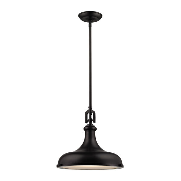 Rutherford Oil Rubbed Bronze 15-Inch One-Light Pendant, image 1