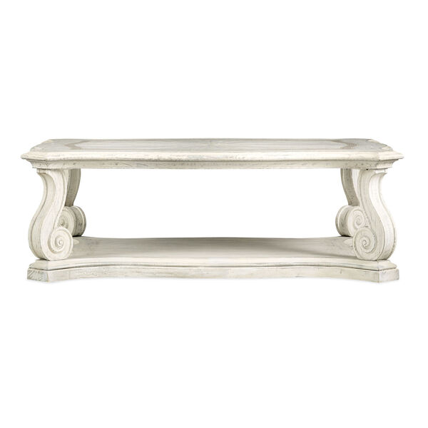 Traditions Soft White Rectangle Cocktail Table, image 2