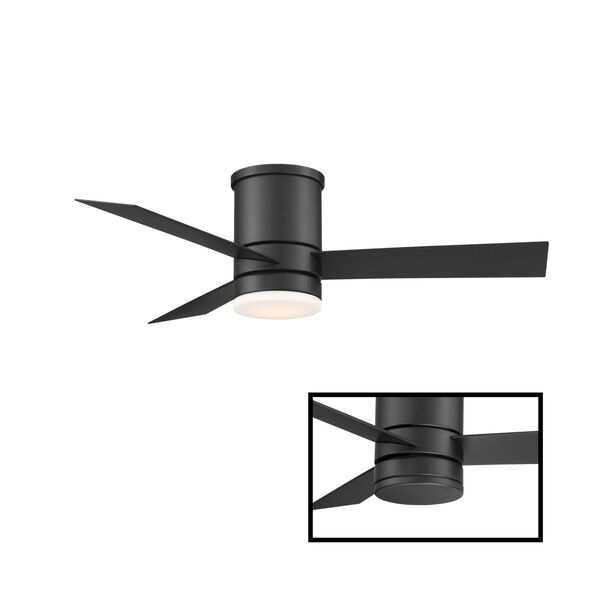 Axis Matte Black 44-Inch ADA LED Flush Mount Ceiling Fan, image 3