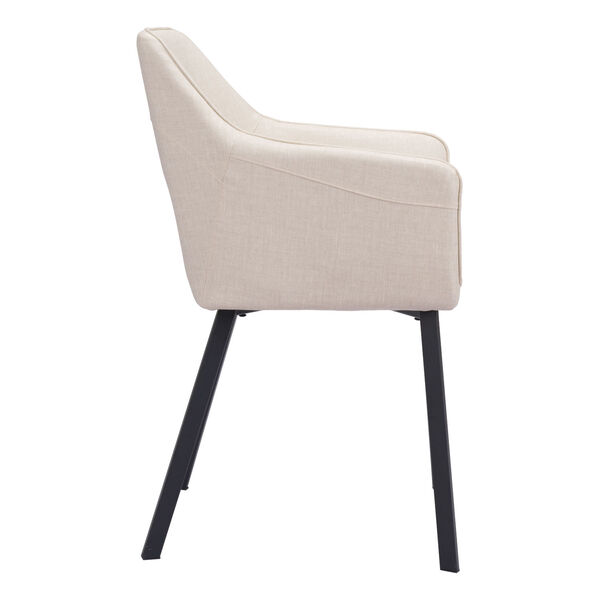 Adage Beige and Matte Black Dining Chair, image 3