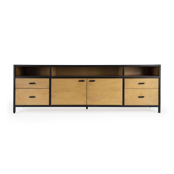 Hans Natural and Black TV Stand, image 3